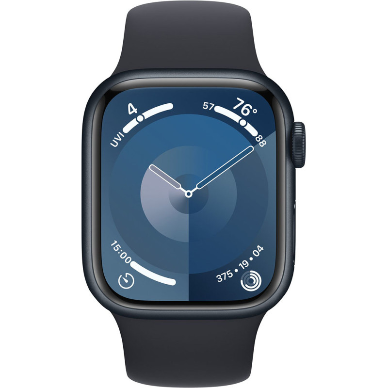 Смартгодинник Apple Watch Series 9 GPS 41mm Midnight Aluminium Case with Midnight Sport Band – S/M